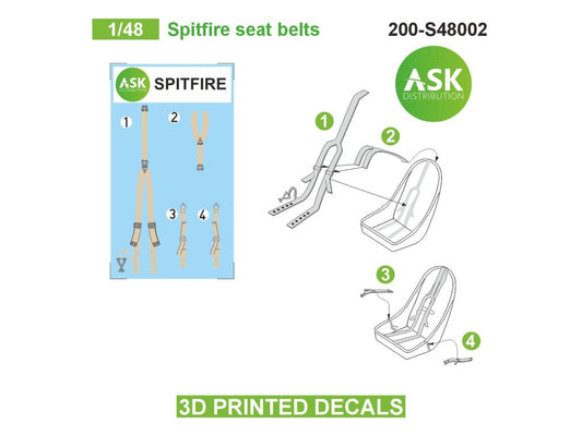 Art Scale 200-S48002 1:48 Supermarine Spitfire seat belts