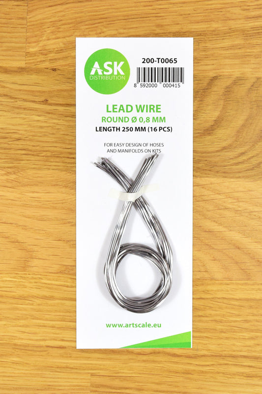 Art Scale 200-T0065 Lead Wire - Round ~ 0,8 mm x 250 mm (16 pcs)