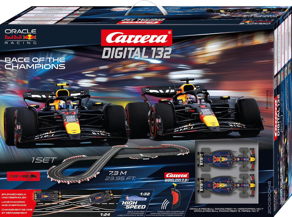 Carrera Digital 132 Race of the Champions-F1 w/ M.Verstappen No.1 &S.Perez No.11