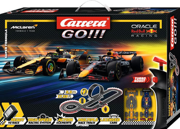 Carrera GO!!! Super F1 w/ Red Bull M.Verstappen No.1 & McLaren L.Norris No.4