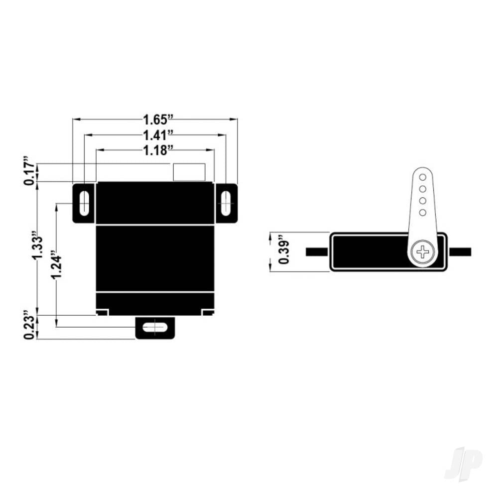 Hitec HS125MG Metal Gear Slim Wing Servo 2212000