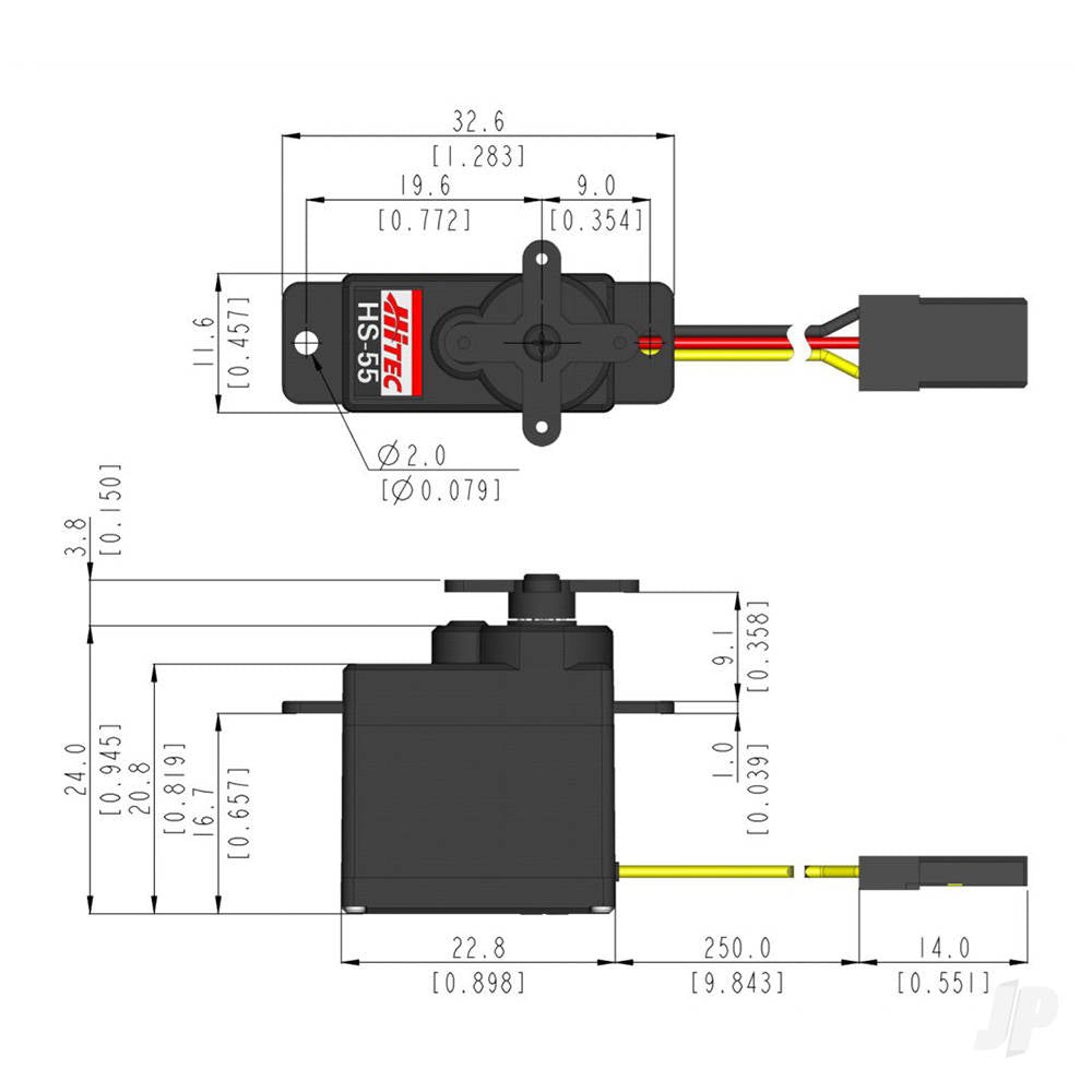 Hitec HS55 Bulk Box (20 pcs Servo In Box) 2212070