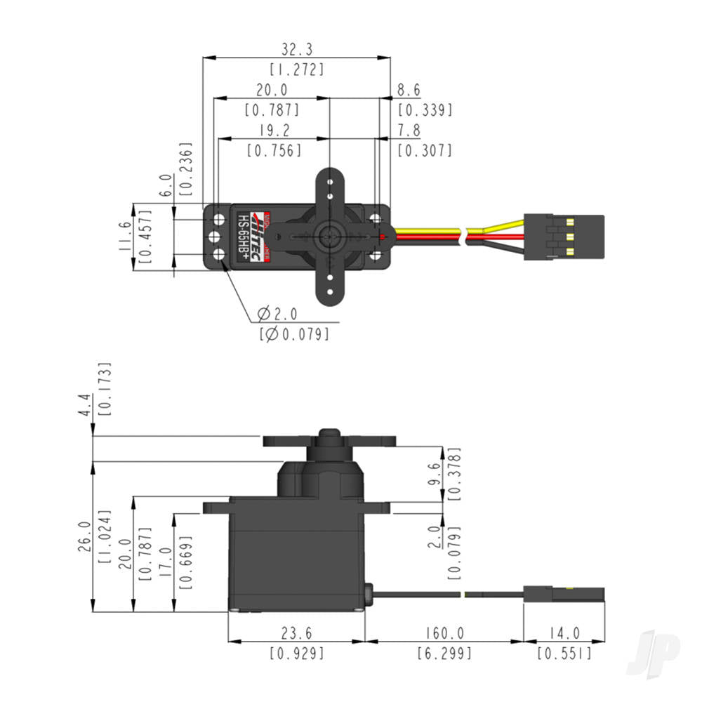 Hitec HS65HB+ Bulk Box (20 pcs Servo In Box) 2212100