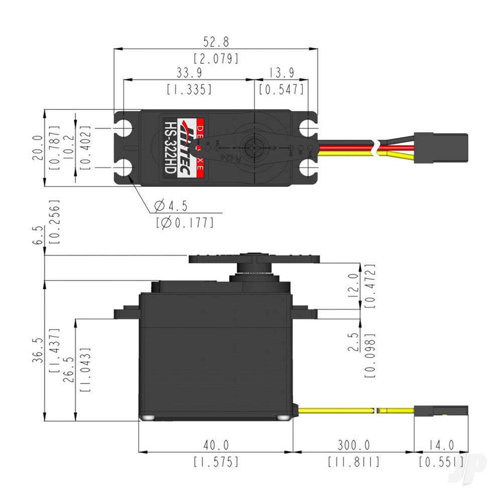 Hitec HS322HD Bulk Box (10 pcs Servo In Box) 2213220