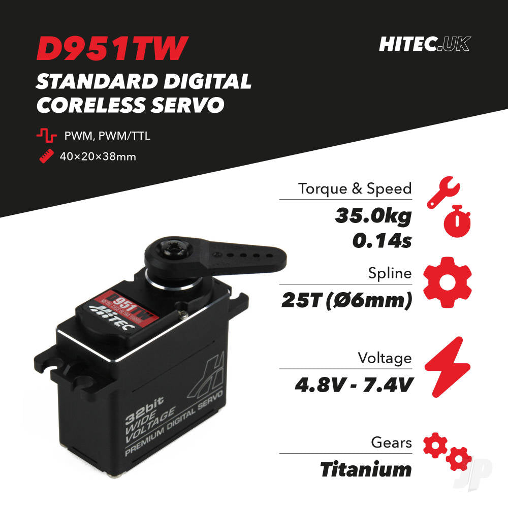 Hitec D951TW Wide Voltage Ultra Torque 2221017