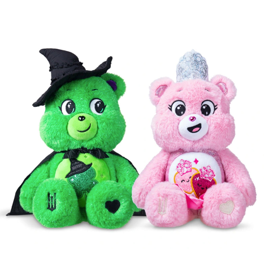 Care Bears x Wicked 2-Pack Glinda Love-a-Lot Bear & Elphaba Good Luck Bear