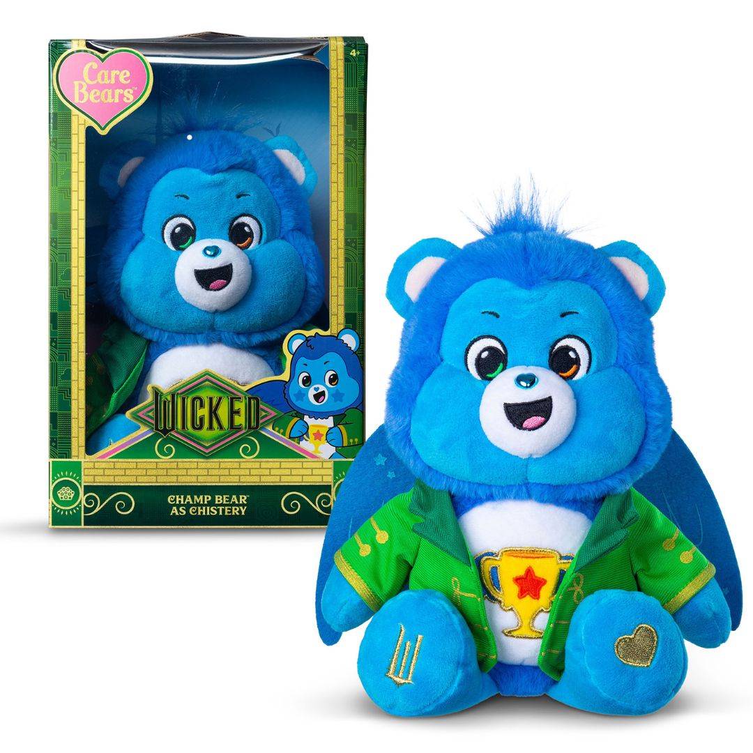 Care Bears X Wicked Champ Bear as Christery 30cm Plush Soft Toy