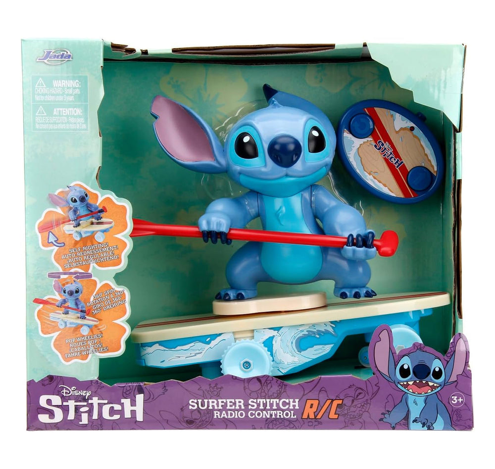 Jada Disney: Surfer Stitch on Surfboard RC Toy Age 3+