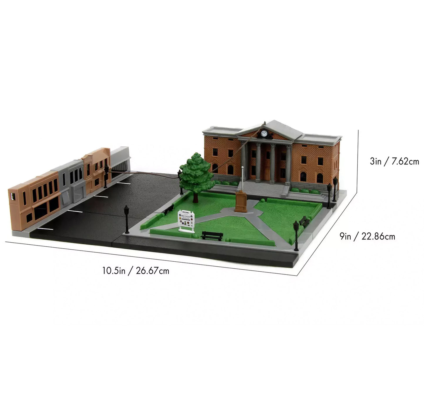 Jada Back to the Future: Clock Tower Nano Scene w/DeLorean & Toyota SR5 Cars