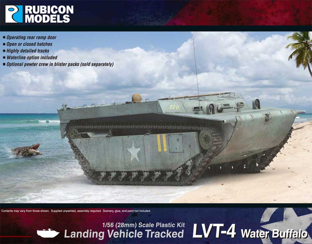 Rubicon Models 280068 Lvt-4 Water Buffalo 1:56 Plastic Model Kit