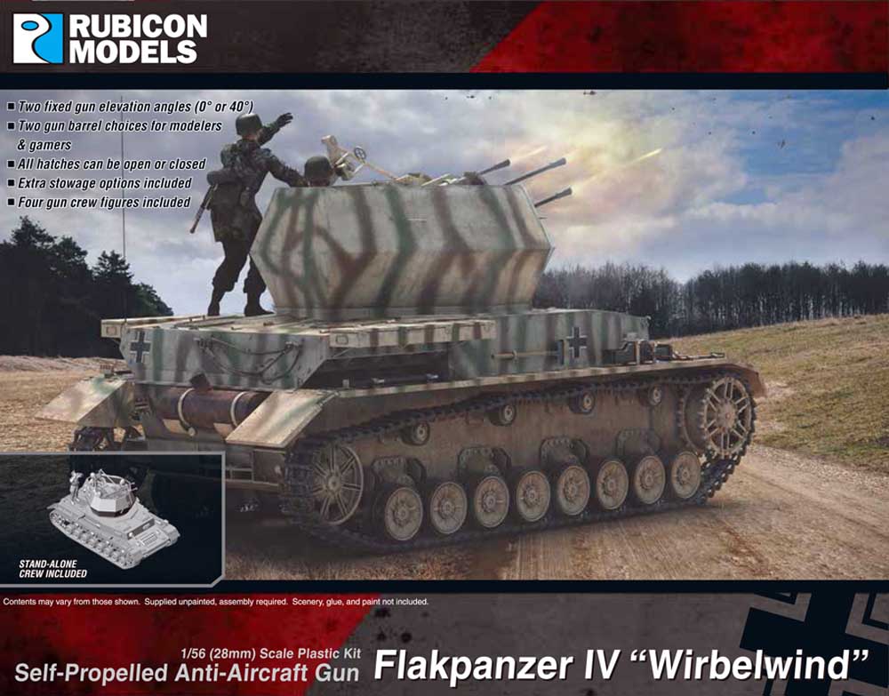 Rubicon Models 280079 Flakpanzer Iv "Wirbelwind" 1:56 Plastic Model Kit