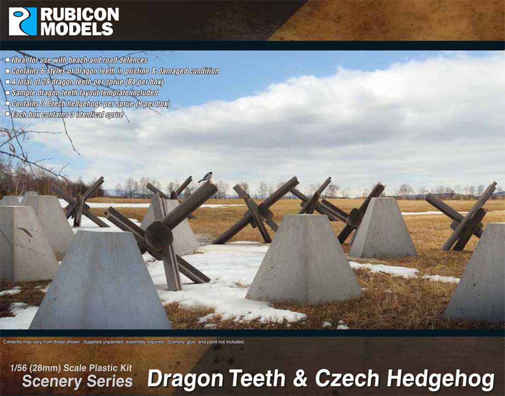 Rubicon Models 283005 Dragon Teeth & Czech Hedgehog 1:56 Plastic Model Kit
