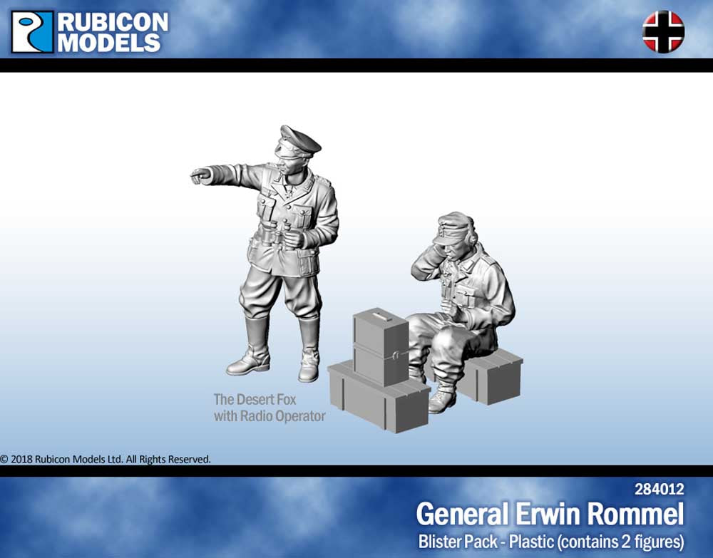 Rubicon Models 284012 General Erwin Rommel 1:56 Plastic Model Kit
