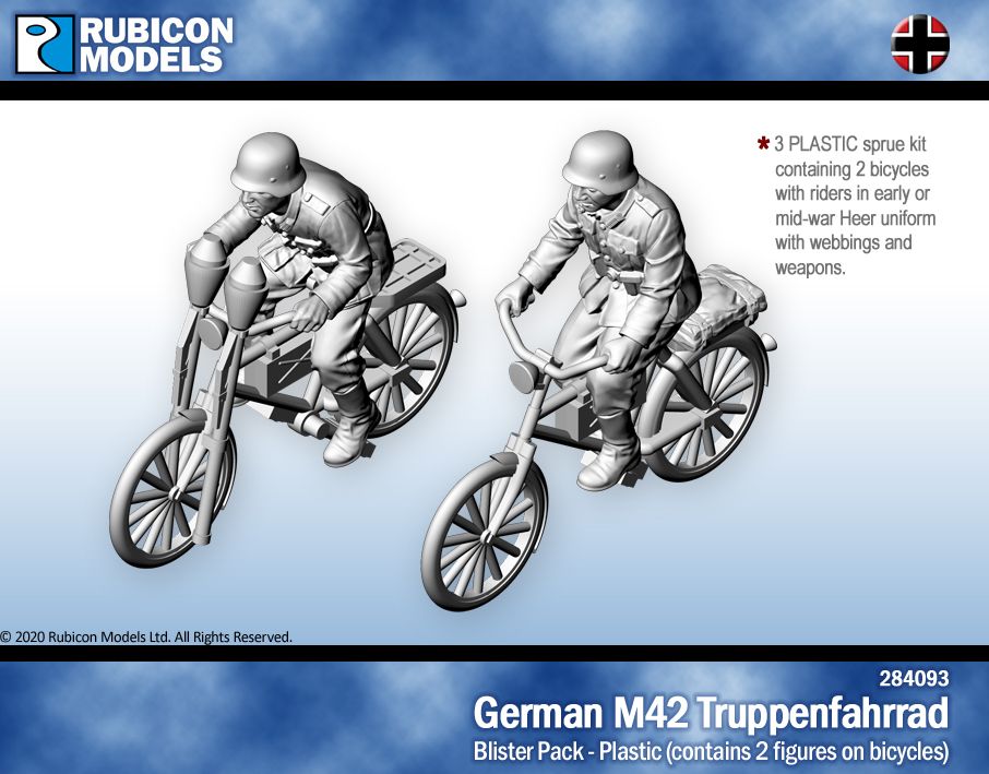 Rubicon Models 284093 German M42 Truppenfahrrad 1:56 Plastic Model Kit