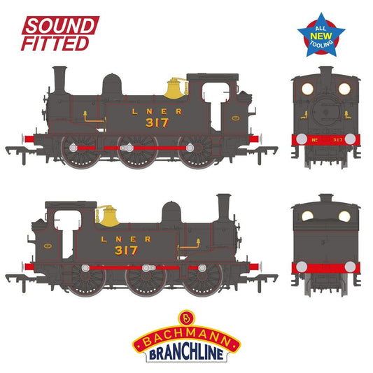 Bachmann Branchline 31-066SF NER E (J71) Tank 317 LNER Lined Black SF OO Gauge