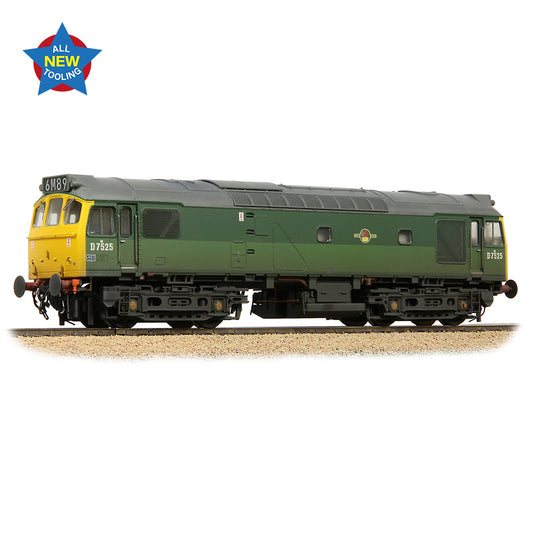 Bachmann Branchline 32-342 Class 25/2 D7525 BR Two-Tone Green (Yellow Ends) [W]