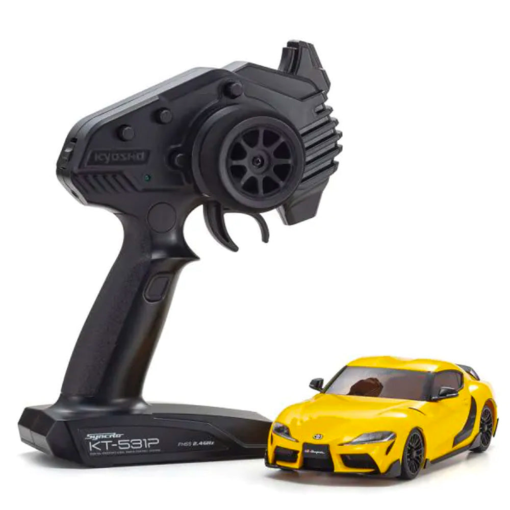 Kyosho Mini-Z AWD Toyota GR Supra TRD Aero Lightning Yellow 1:27 RTR RC 32626Y
