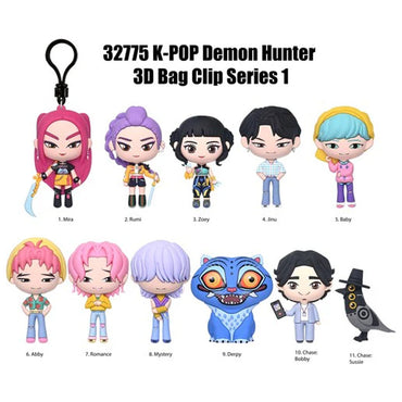 K-Pop Demon Hunters Figure Bag Clips - Monogram