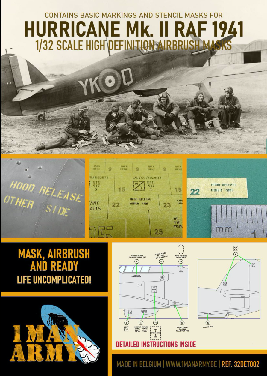 1ManArmy 32DET002 1:32 Hawker Hurricane Mk.II RAF 1941