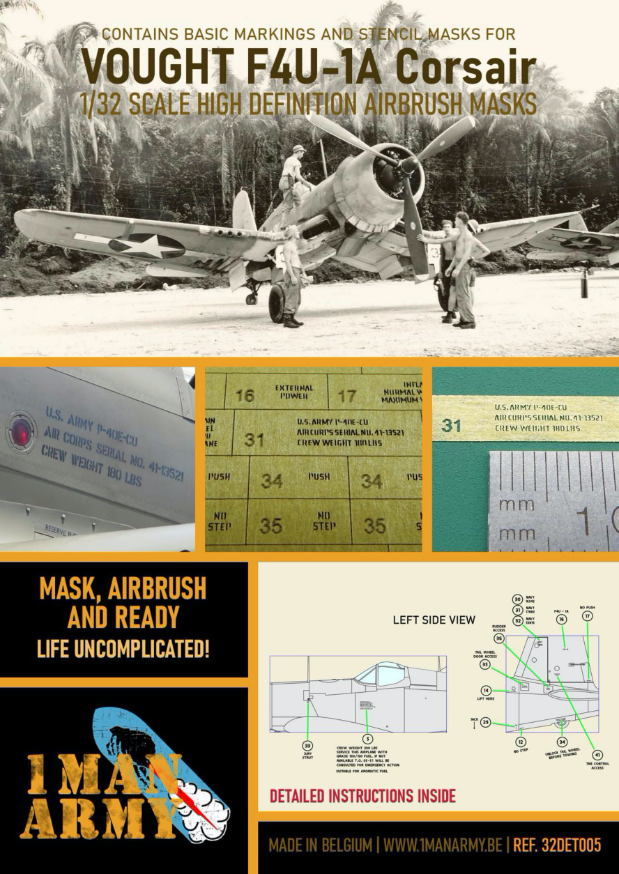 1ManArmy 32DET005 1:32 Vought F4U-1A Corsair