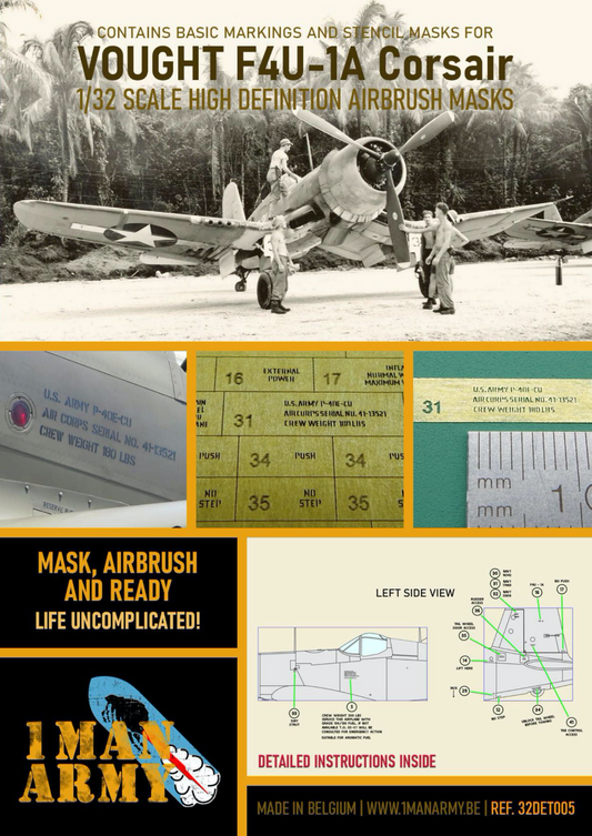 1ManArmy 32DET005 1:32 Vought F4U-1A Corsair