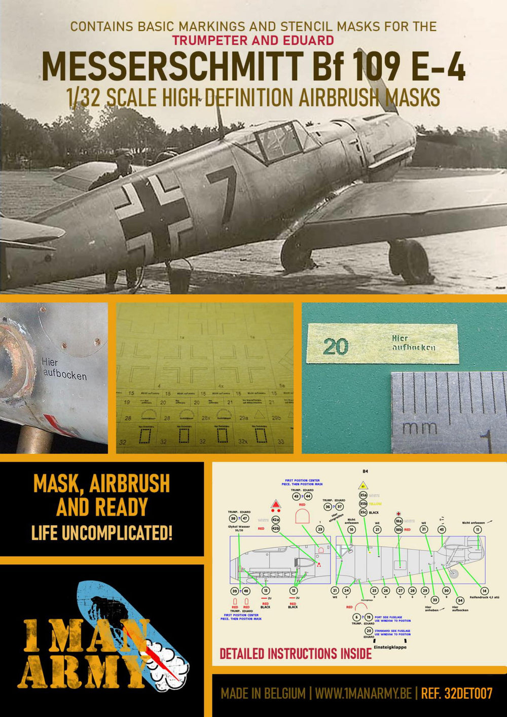 1ManArmy 32DET007 1:32 Messerschmitt Bf-109E-4