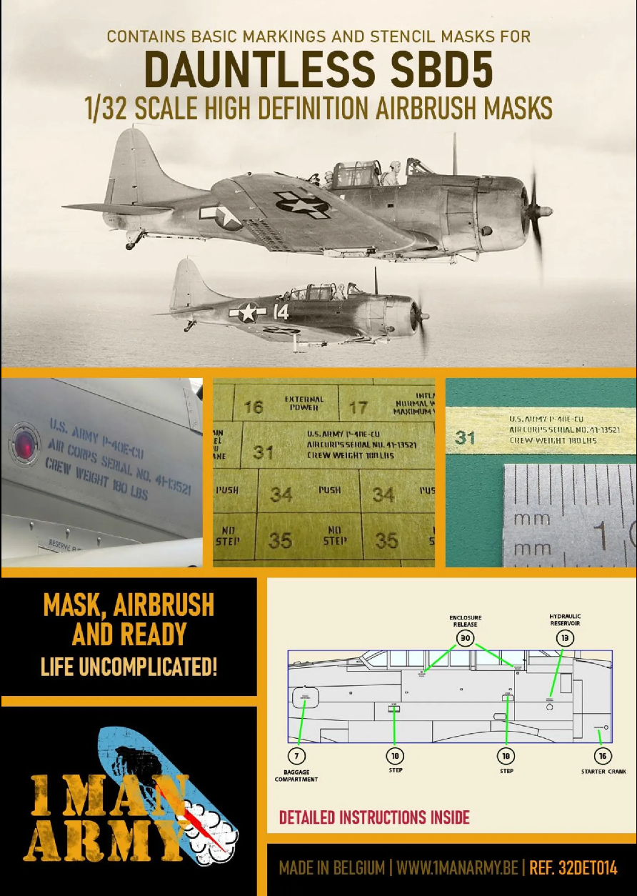 1ManArmy 32DET014 1:32 Douglas SBD-5 Dauntless
