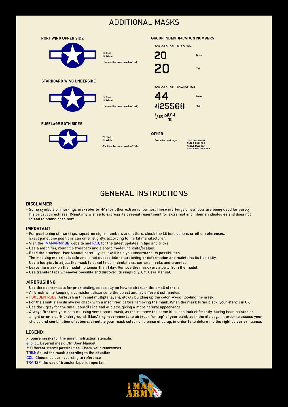 1ManArmy 32DET016 1:32 Lockheed P-38L Lightning