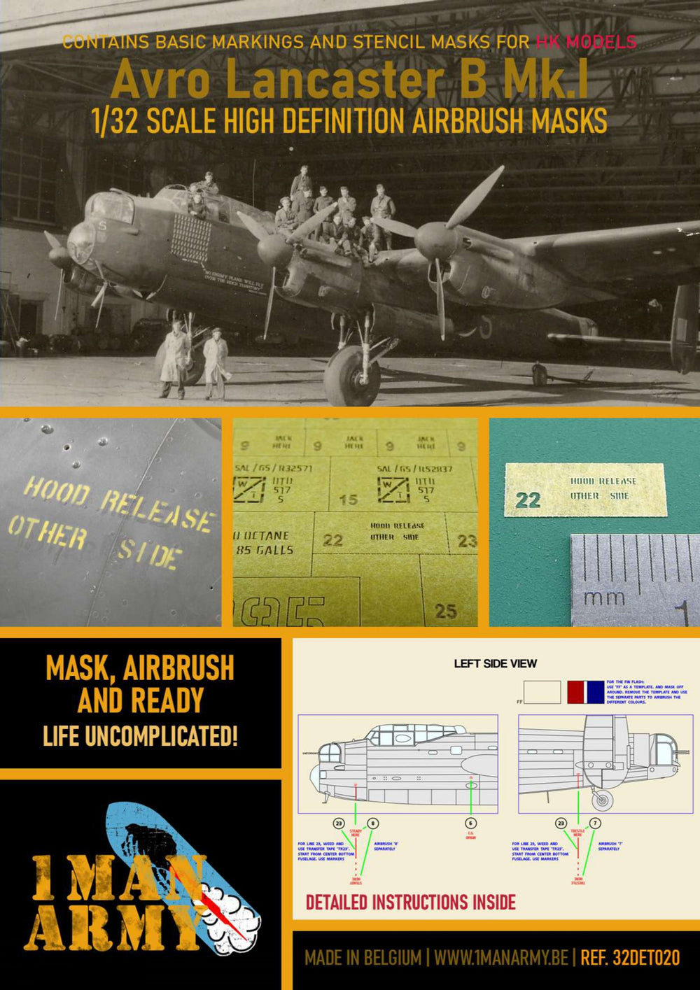 1ManArmy 32DET020 1:32 Avro Lancaster B Mk.I