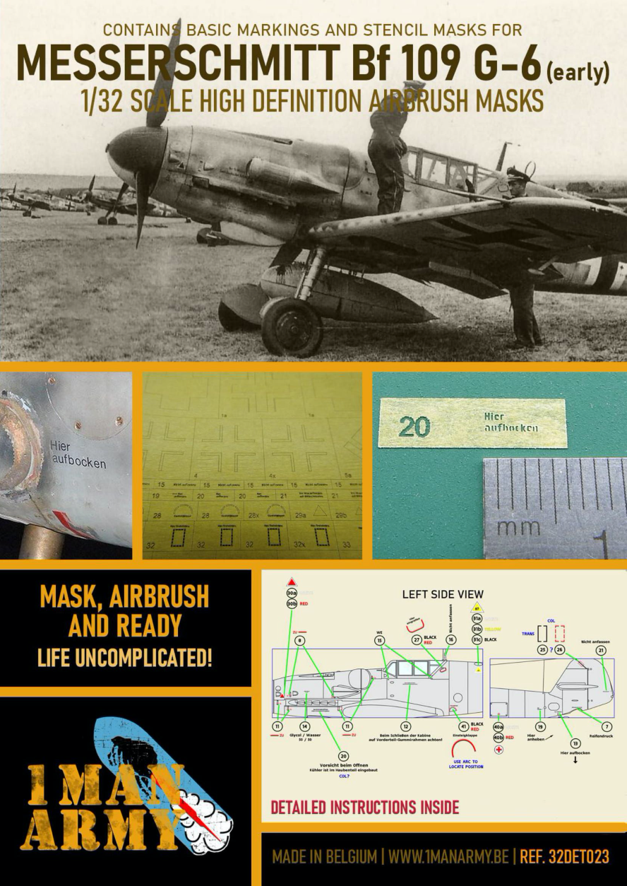 1ManArmy 32DET023 1:32 Messerschmitt Bf-109G-6s