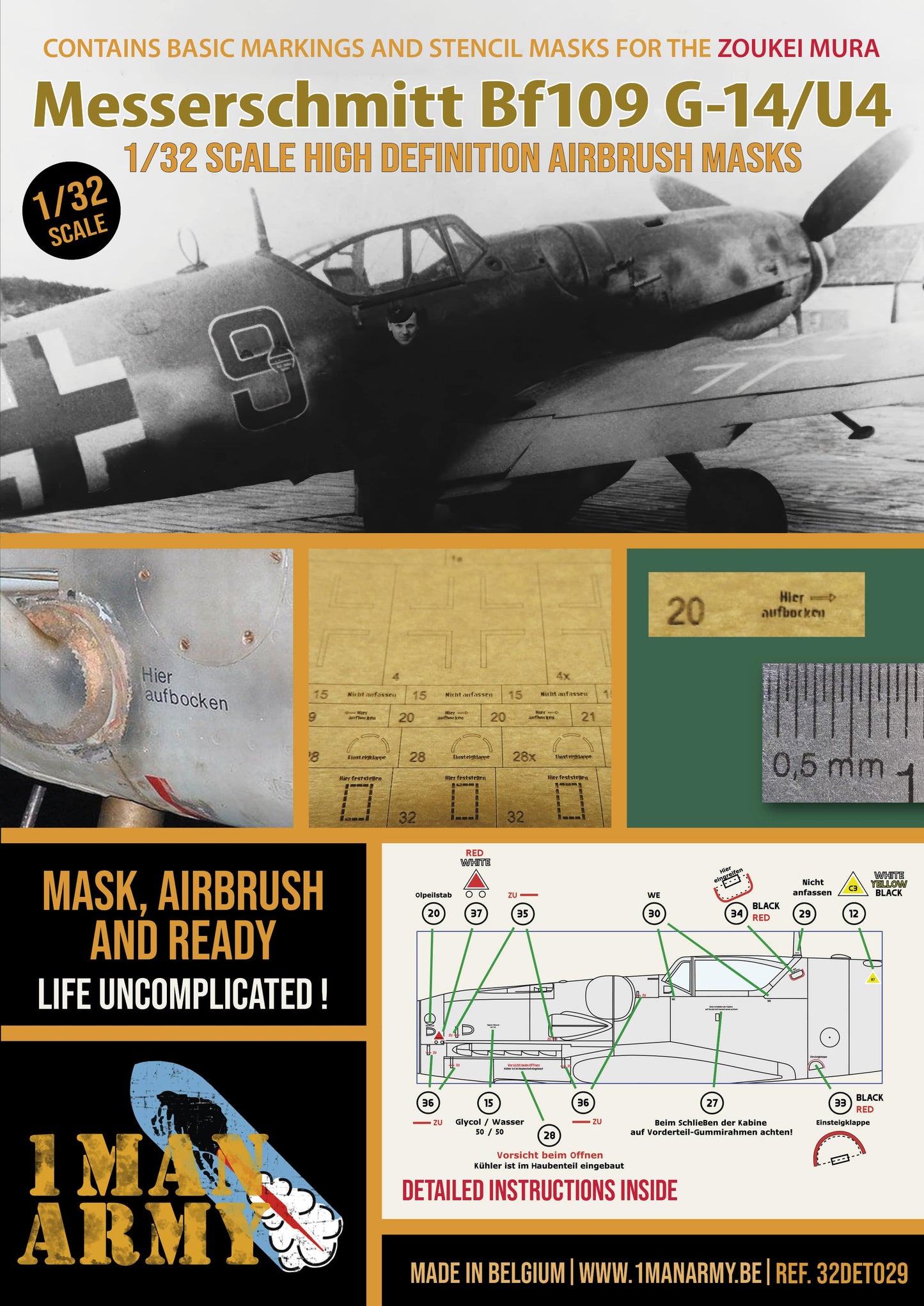 1ManArmy 32DET029 1:32 Messerschmitt Bf-109G-14/U4