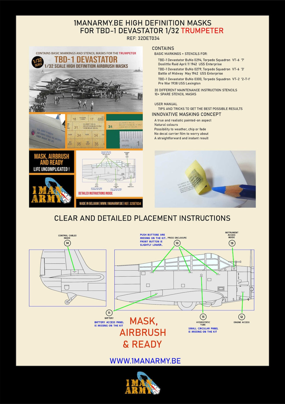 1ManArmy 32DET034 1:32 Douglas TBD-1 Devastator