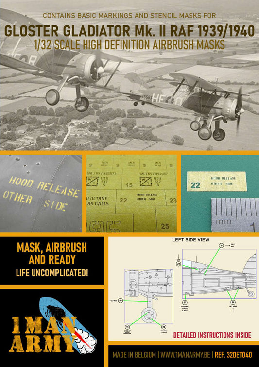 1ManArmy 32DET040 1:32 Gloster Gladiator Mk.II