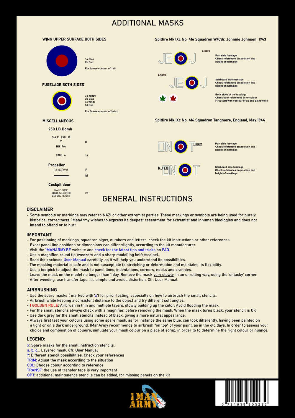 1ManArmy 32DET041 1:32 Supermarine Spitfire Mk.IXc