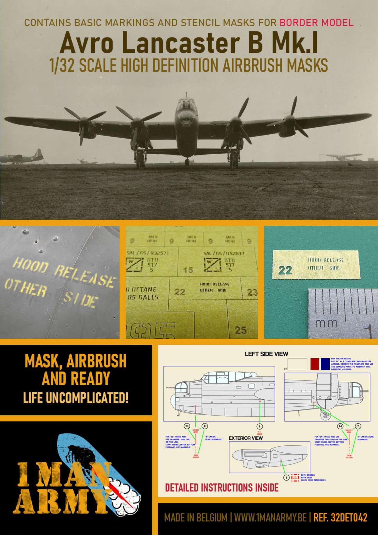 1ManArmy 32DET042 1:32 Avro Lancaster B Mk.I
