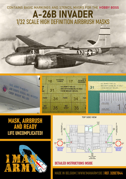 1ManArmy 32DET044 1:32 Douglas A-26B Invader