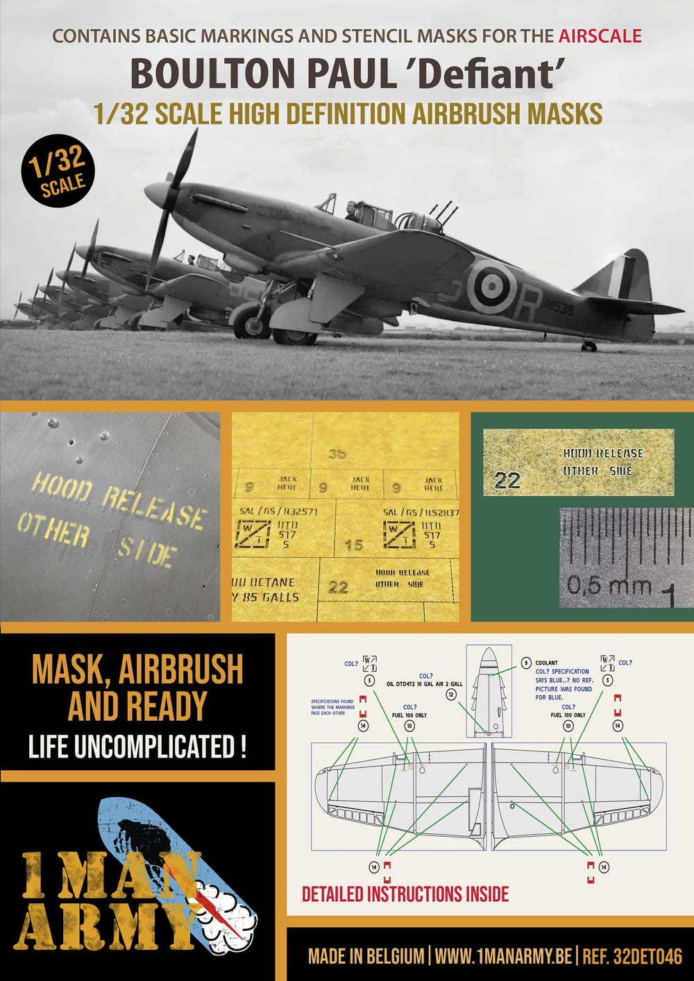 1ManArmy 32DET046 1:32 Boulton_Paul Defiant