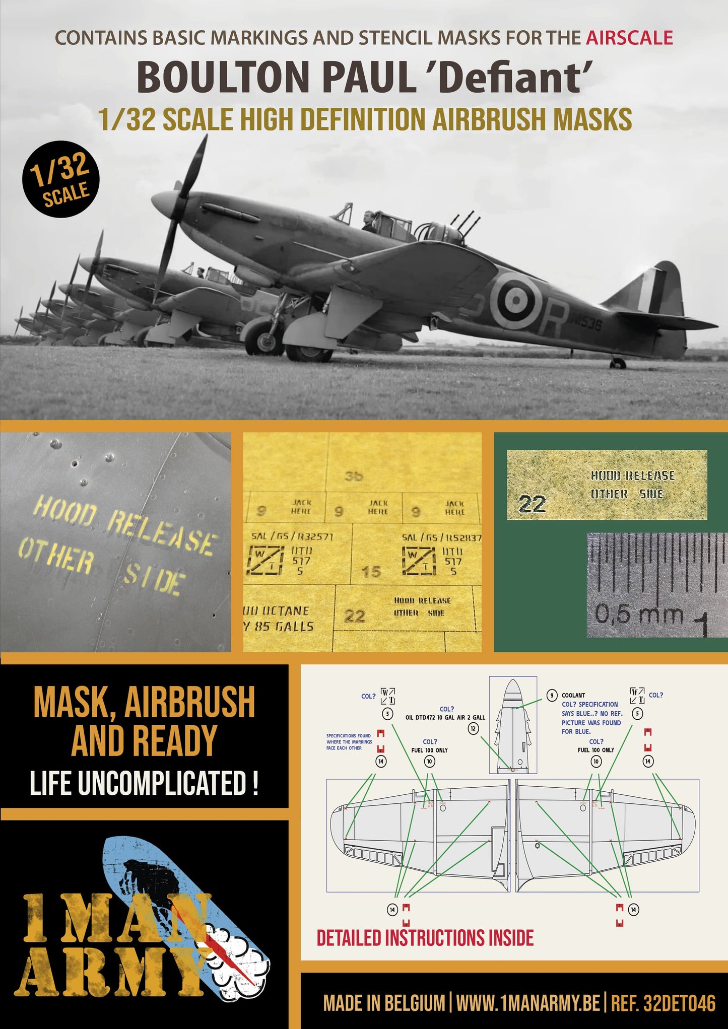 1ManArmy 32DET046 1:32 Boulton_Paul Defiant