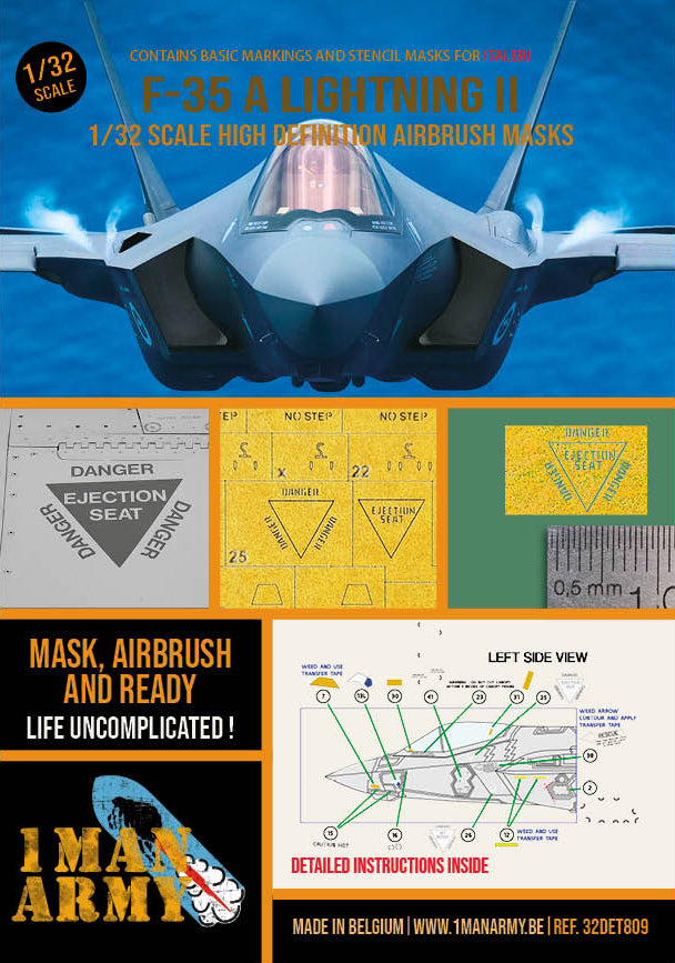1ManArmy 32DET809 1:32 Lockheed-Martin F-35A Lightning II  (Italeri kits)