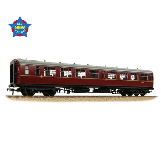 Bachmann Branchline 34-827A SR Bulleid Second Open 15" Vents BR Maroon OO Gauge