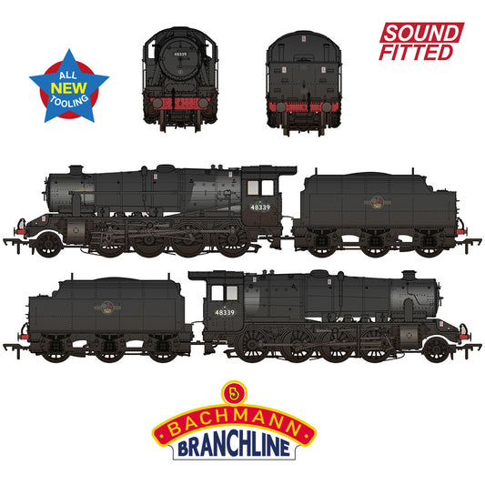 Bachmann Branchline 35-235SF LMS 8F w/Riveted Tender 48339 BR Black Late SF WTHD