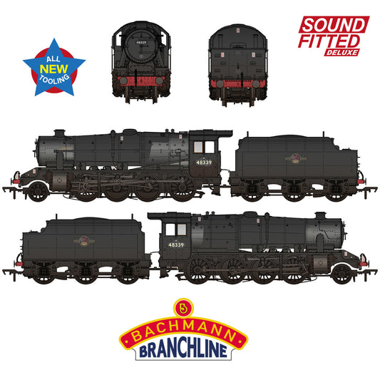 Bachmann Branchline 35-235SFX LMS 8F w/Riveted Tender 48339 BR Black SF DLX WTHD