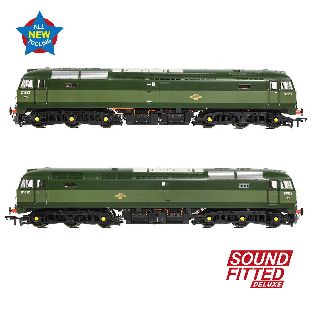 Bachmann Branchline 35-410ASFX Class 47/0 D1922 BR Two-Tone Green SF DLX OO