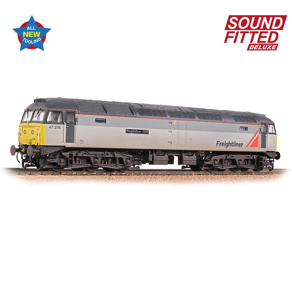 Bachmann Branchline 35-430SFX Class 47/3 47376 'Freightliner 1995' Freightliner Grey [W] OO Gauge