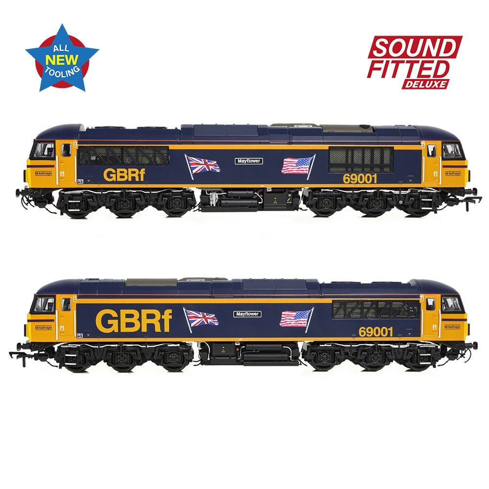 Bachmann Branchline 35-776SFX Class 69 69001 'Mayflower' GBRf (UK & US Flags)