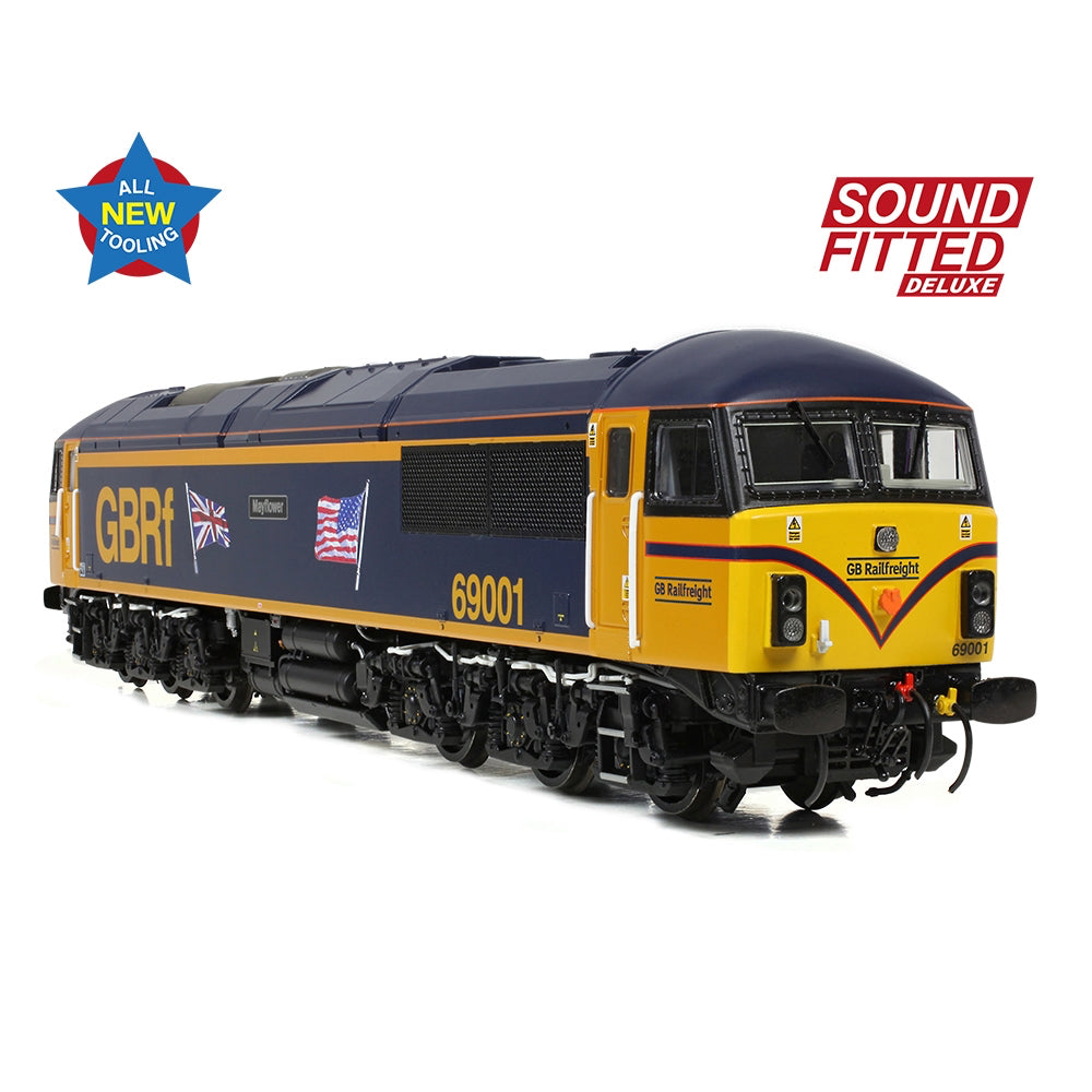 Bachmann Branchline 35-776SFX Class 69 69001 'Mayflower' GBRf (UK & US Flags)