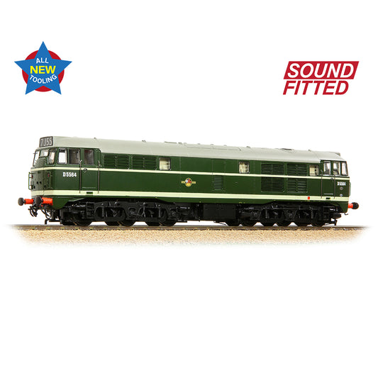 Bachmann Branchline 35-801SF Class 30 D5564 BR Green (Late Crest)