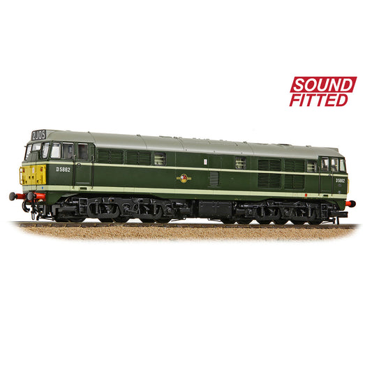 Bachmann Branchline 35-802ASF Class 30 D5862 BR Green (Small Yellow Panels) SF