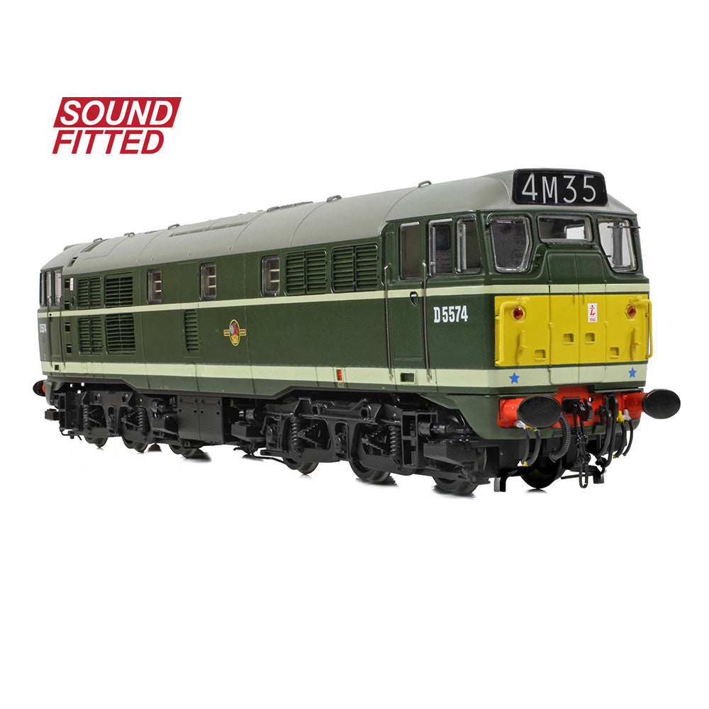Bachmann Branchline 35-802SF Class 30 D5574 BR Green (Small Yellow Panels) SF
