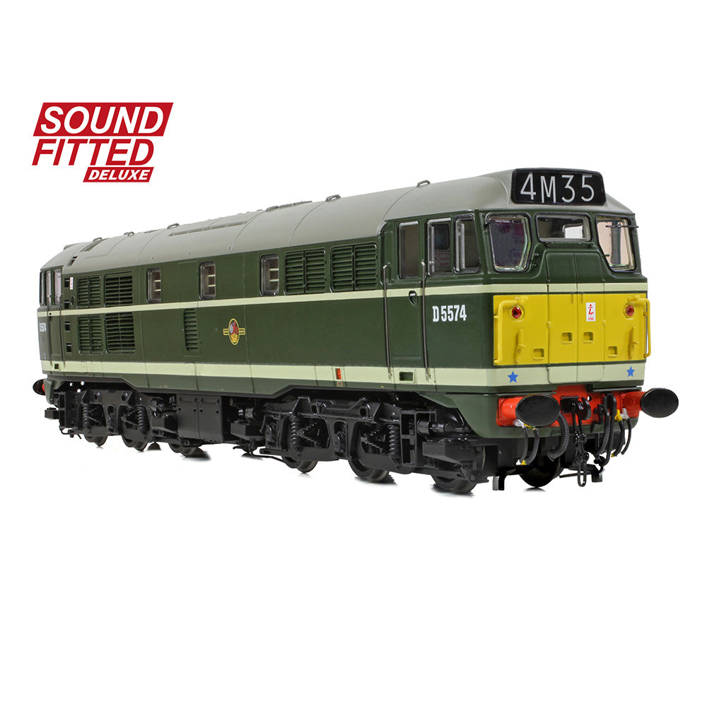 Bachmann Branchline 35-802SFX Class 30 D5574 BR Green (Small Y.P.) SF DLX